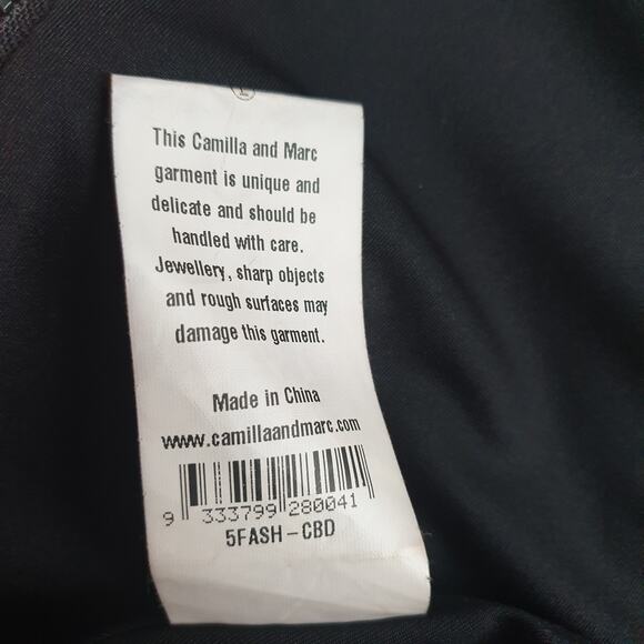 NWT Camilla and Marc Black Dress A-Line Mini Size 2 Scuba Net Top Night Out - Picture 10 of 16